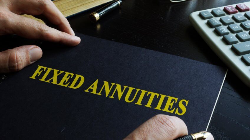 person working with a fixed annuity