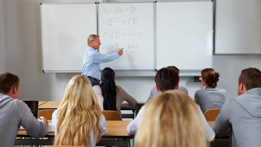 professor teaching economics