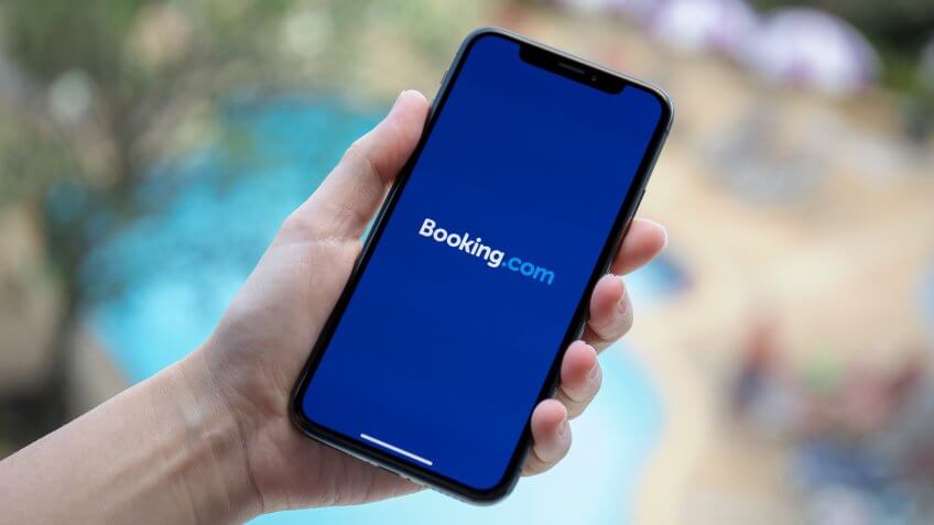 Booking Holdings app on smartphone