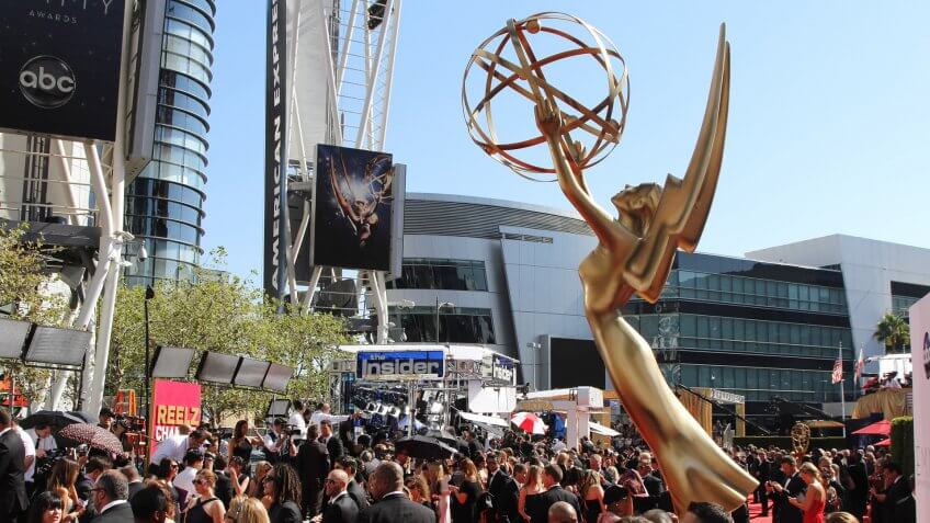 LOS ANGELES - SEP 23: Emmy statues at the 64th Primetime Emmy Awards held at Nokia Theater L.