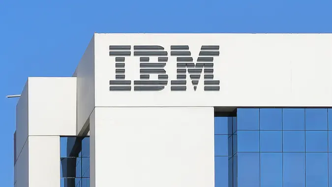 DUBAI, UAE - DECEMBER 1, 2017: Sign of IBM on the office building .
