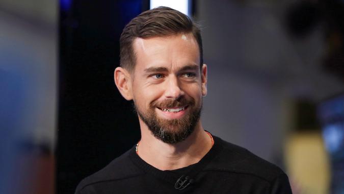 Mandatory Credit: Photo by Richard Drew/AP/REX/Shutterstock (6081499m)Jack Dorsey Square CEO Jack Dorsey is interviewed on the floor of the New York Stock ExchangeSquare IPO Jack Dorsey, New York, USA.