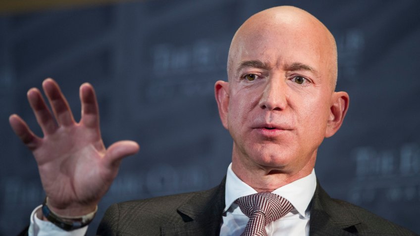 Photo by Cliff Owen/AP/REX/Shutterstock Jeff Bezos, Amazon founder and CEO, speaks at The Economic Club of Washington's Milestone Celebration in Washington, . Bezos said that he is giving $2 billion to start the Bezos Day One Fund which will open preschools in low-income neighborhoods and give money to nonprofits that helps homeless families Jeff Bezos Charitable Fund, Washington, USA - 13 Sep 2018
