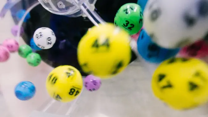 Lottery balls with numbers