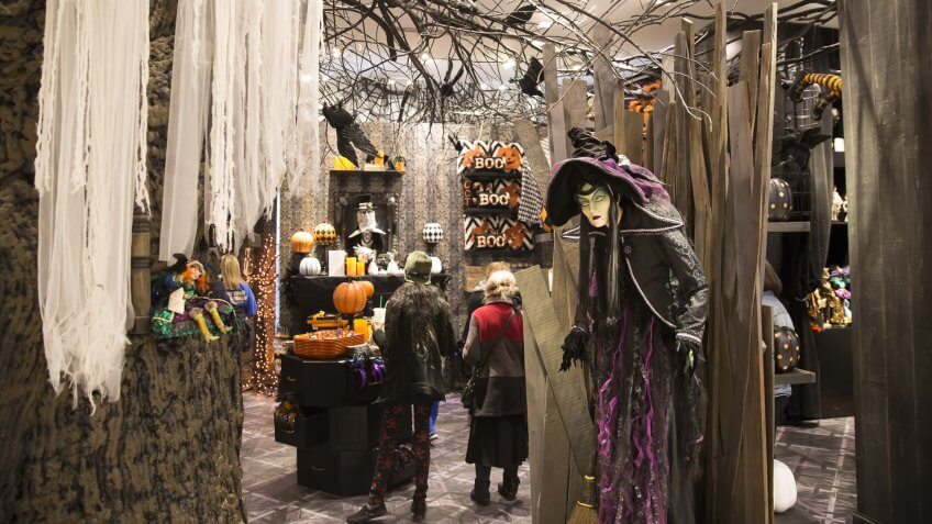 Macys Halloween themed store