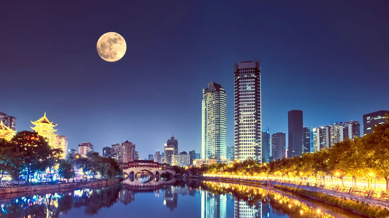 Landmark of  Chengdu, Sichuan province of China.