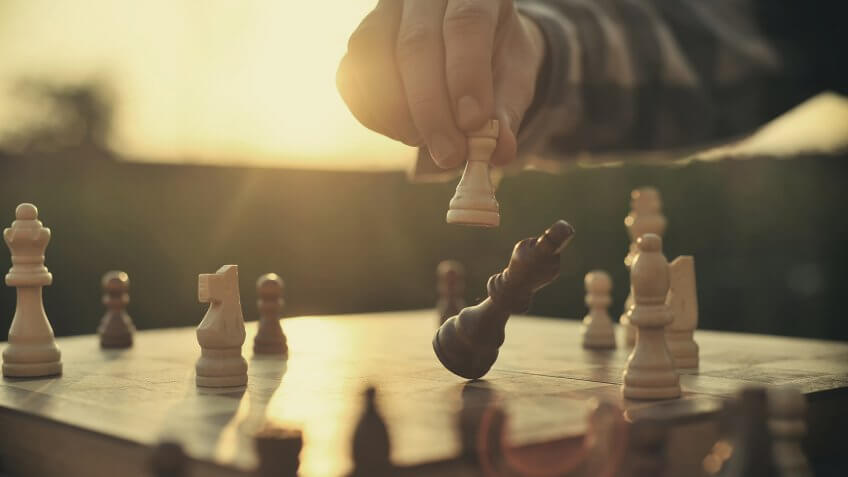Man playing chess.