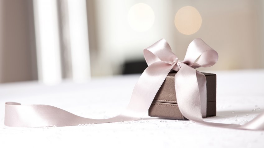 Image of luxury New Year gift.