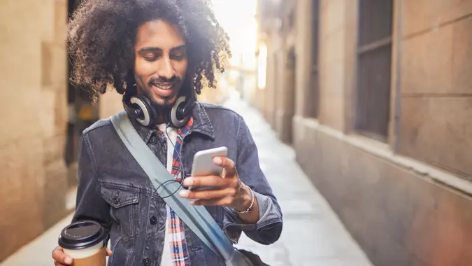 Young trendy man in Barcelona.