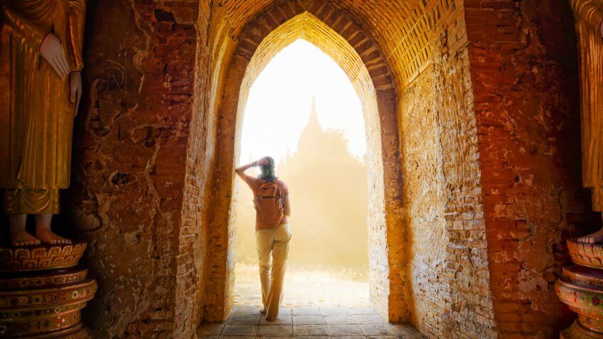person traveling in Myanmar Asia