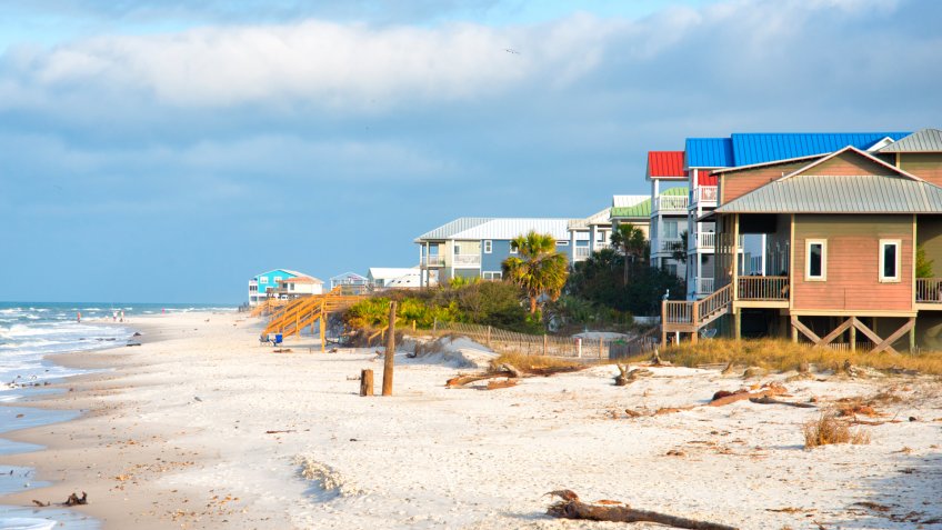 Apalachicola sea landscape in Florida, United States.