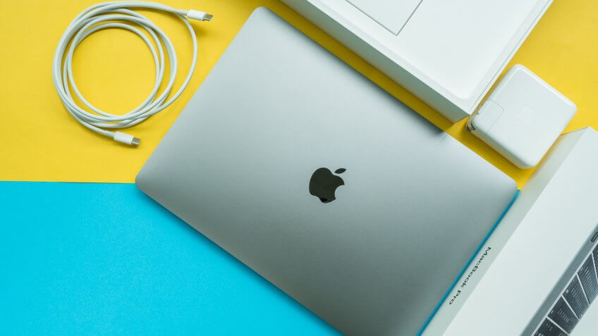 Apple Macbook Pro product flat lay