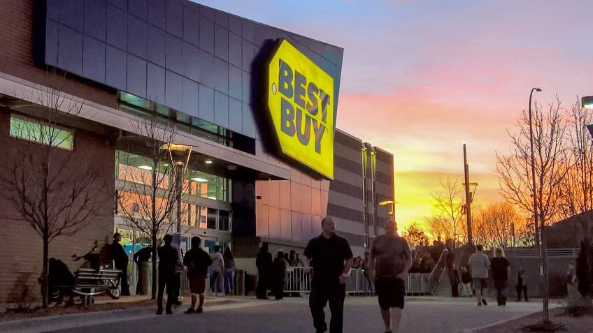 Best Buy Black Friday at sunset