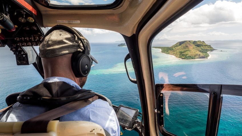 Fiji helicopter ride