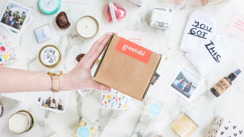 Greetabl Shipping Box Over Product Spread