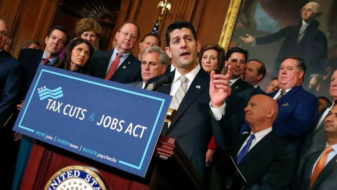Mandatory Credit: Photo by AP/REX/Shutterstock (9225861g)Paul Ryan, Steve Scalise, Kevin McCarthy, Cathy McMorris Rodgers, Kevin Brady.