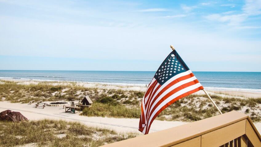 Jacksonville, United StatesPatriotic photograph taken along the Atlantic coast in Jacksonville Florida.
