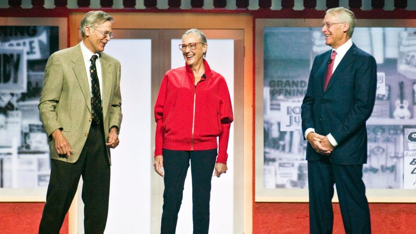 Mandatory Credit: Photo by April L Brown/REX/Shutterstock (9762941a)Jim Walton, left, Alice Walton, center, and Rob Walton, right, children of Walmart Inc.