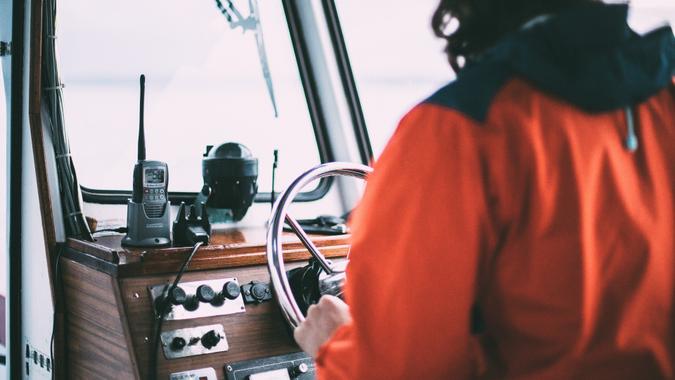 boat captain at sea