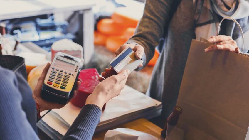 Retail, credit card payment service.