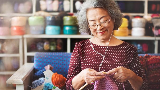 Knitting Knit Needle Yarn Needlework Craft Scarf Concept.