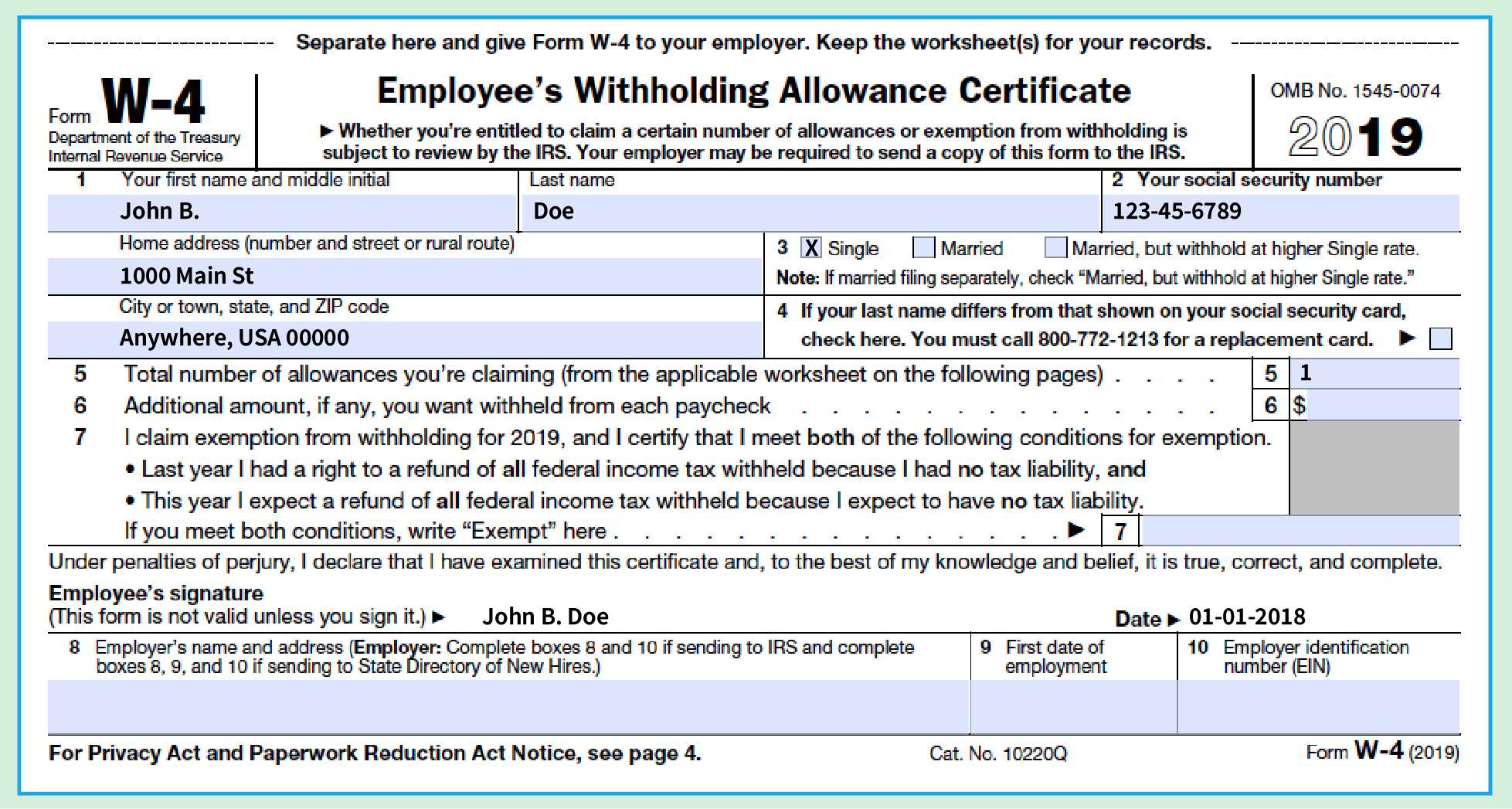 Trust W4 Form Printable Mitchell Blog