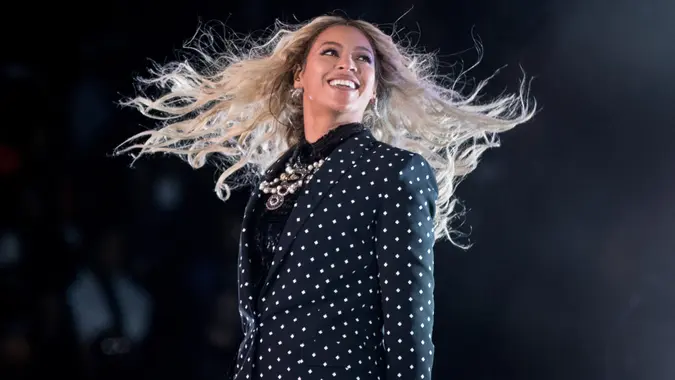 Mandatory Credit: Photo by Andrew Harnik/AP/REX/Shutterstock (7004263l)Beyonce Beyonce performs at a Get Out the Vote concert for Democratic presidential candidate Hillary Clinton at the Wolstein Center in ClevelandCampaign 2016 Clinton, Cleveland, USA - 04 Nov 2016.