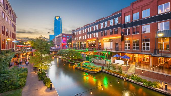 Bricktown Canal in Oklahoma City, Oklahoma