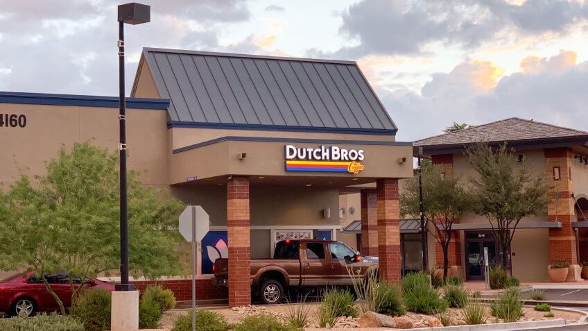Phoenix, Arizona, October 11, 2018: Dutch Brothers Coffee Shop.