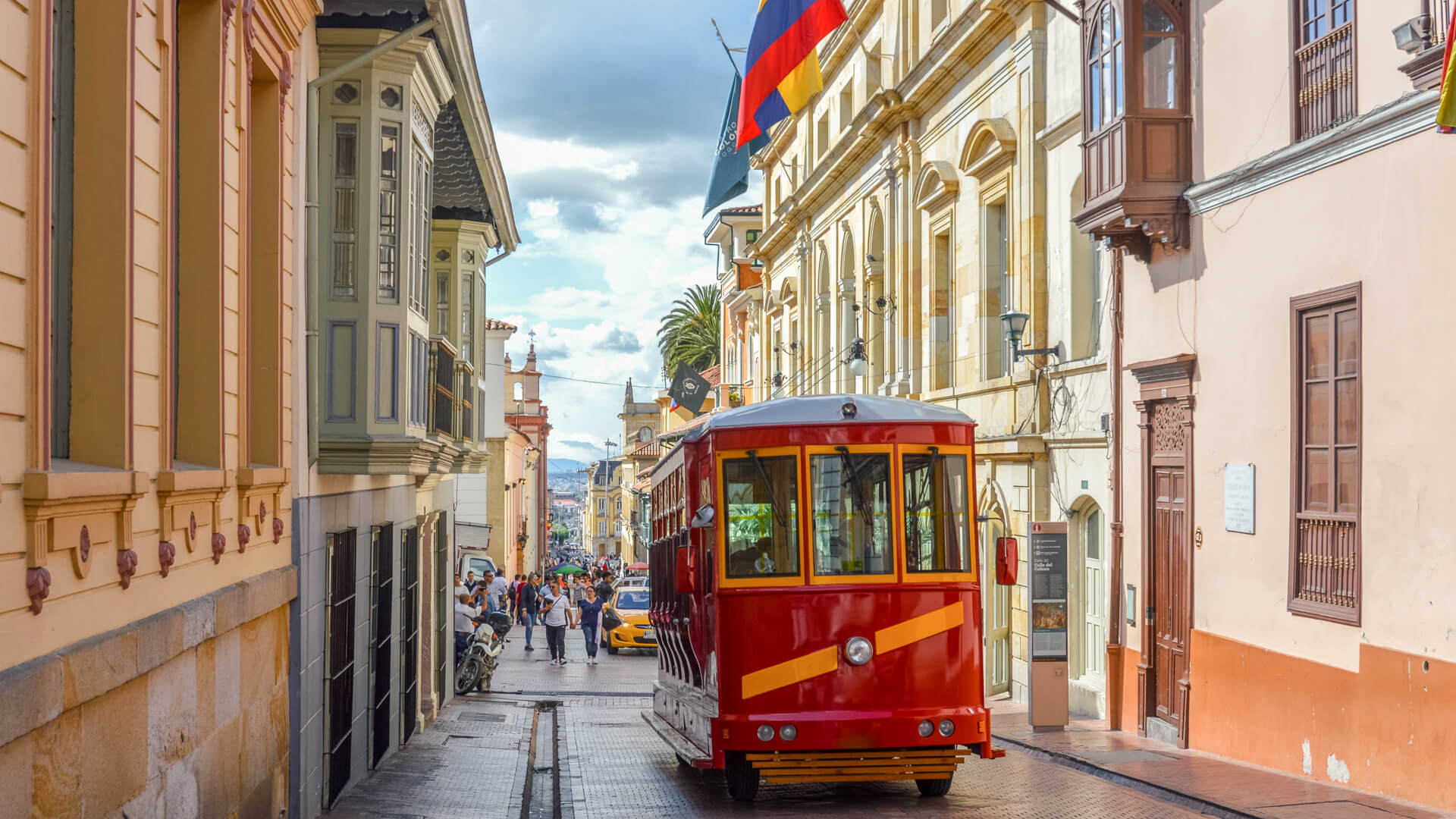 Historic La Candelaria neighborhood in Bogota, Colombia.