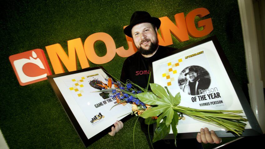 Mandatory Credit: Photo by Ibl/REX/Shutterstock (4105792a)Swedish video game programmer and designer Markus "Notch" Persson, creator of "Minecraft"Markus "Notch" Persson, Stockholm, Sweden - 30 May 2011Microsoft has bought his company, Mojang, for USD 2,5 billion.