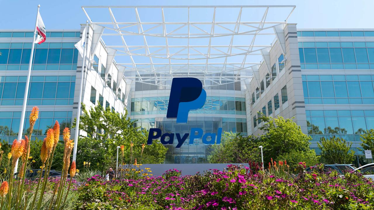 San Jose, California, USA - April 26, 2018: Exterior view of Paypal 's headquarters in Silicon Valley.