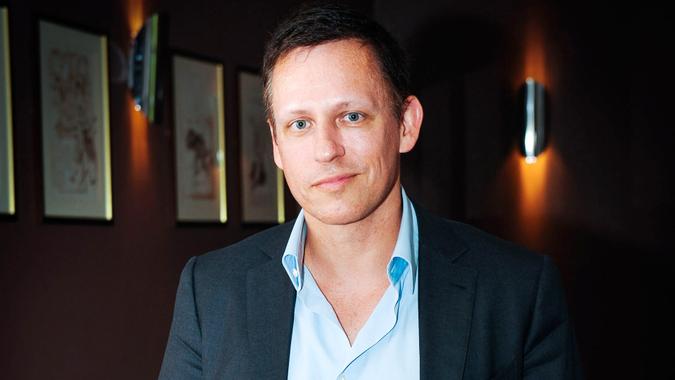 Mandatory Credit: Photo by Roger Askew/REX/Shutterstock (4735070a)Peter ThielPeter Thiel at the Oxford Union, Britain - 30 Apr 2015Peter Thiel, co-founder of Paypal, speaking about death and ageing.