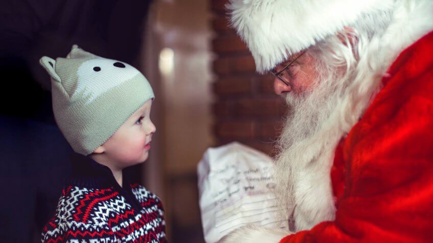 Santa and child