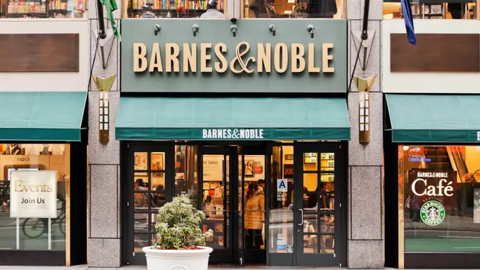 New York, United States - January 14, 2012: Barnes and Noble bookstore in the Fifth Avenue in New York City.