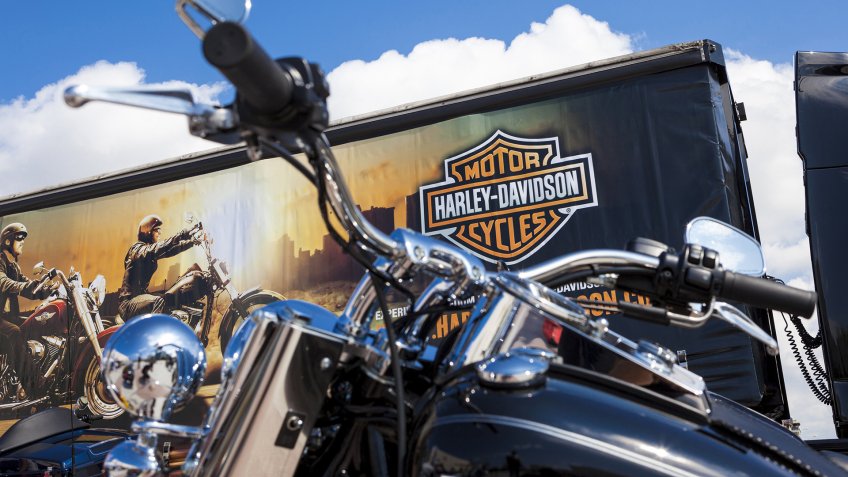 Antalya, Turkey - May 12, 2013: Harley Davidson is Americas greatest manufacturer of motor cycles.