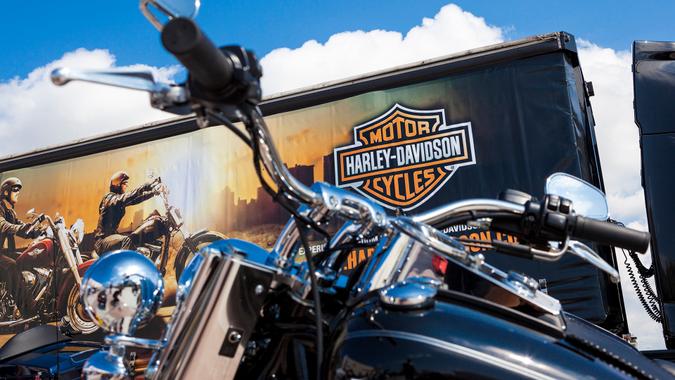 Antalya, Turkey - May 12, 2013: Harley Davidson is Americas greatest manufacturer of motor cycles.