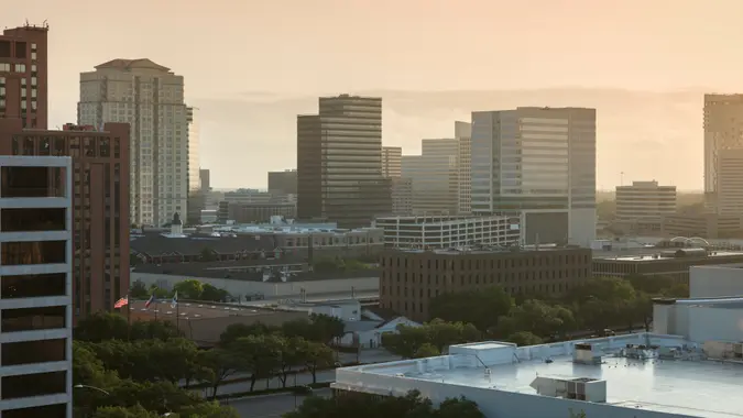 Houston at sunrise. Houston, Texas, USA
