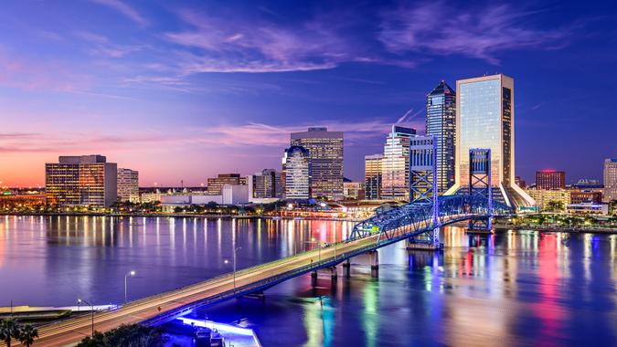 Jacksonville, Florida, USA downtown city skyline.