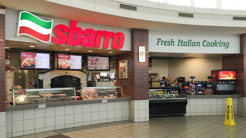 Sbarro Italian fast food chain restaurant
