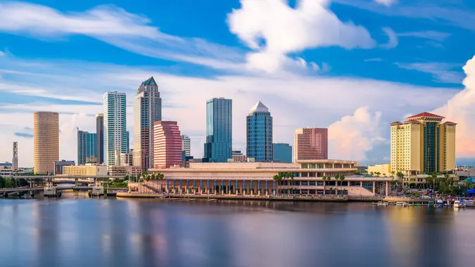 Tampa, Florida, USA downtown city skyline.