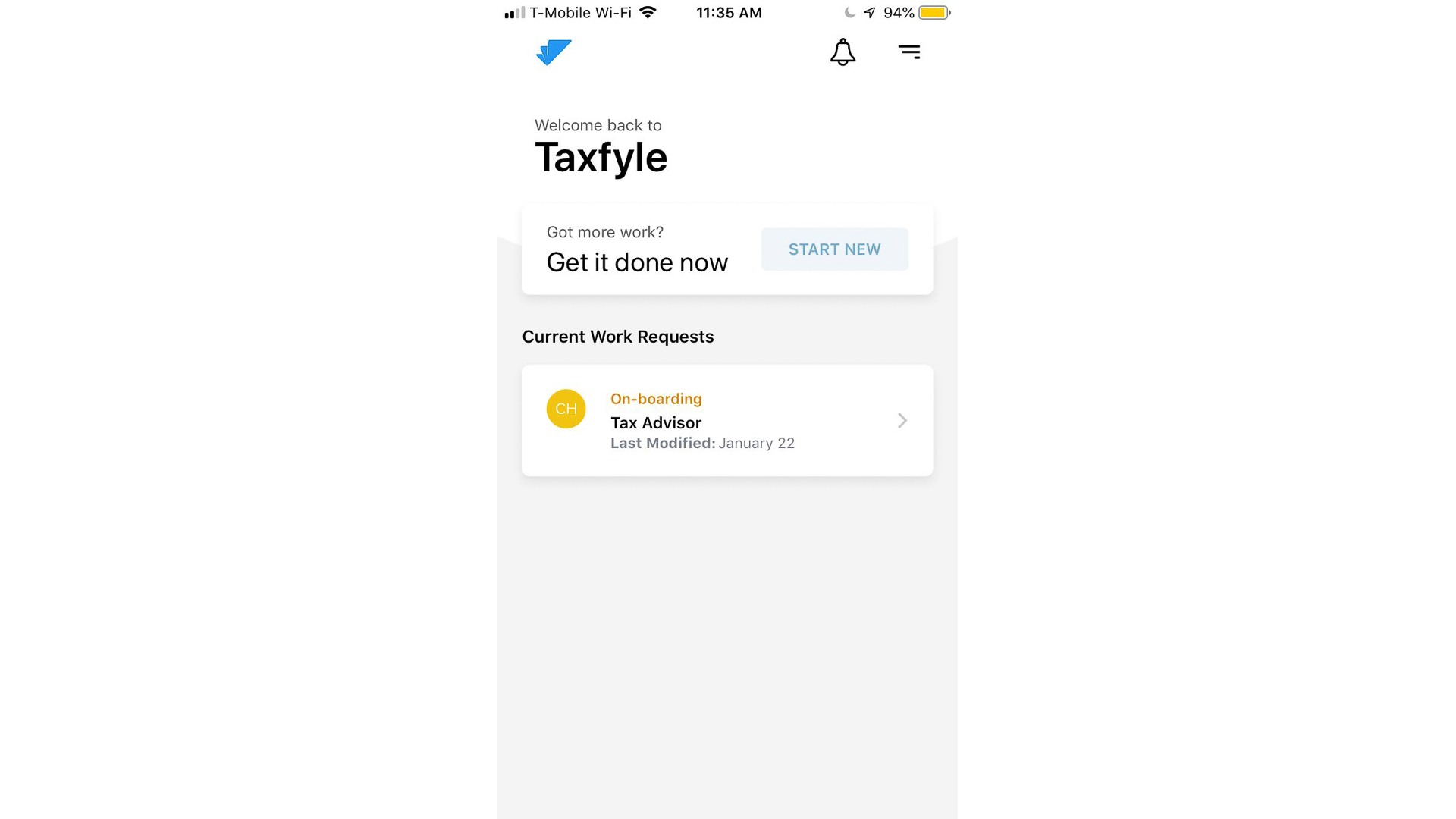 Taxfyle mobile app