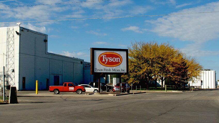 Emporia, Kansas, USA, October 12, 2013 Tyson's meat processing plant - Image.