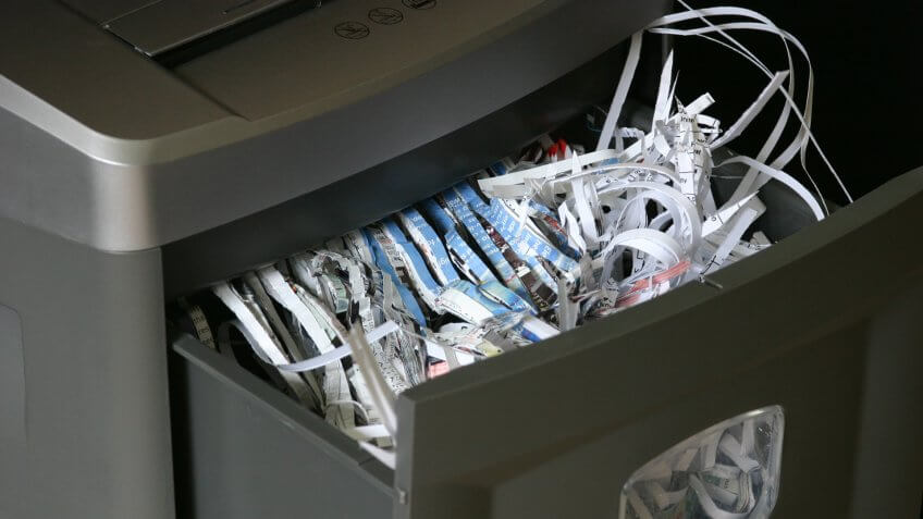 Secure documents after being shredded!.