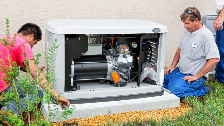 installing a 17 day whole house emergency generator for hurricane season.