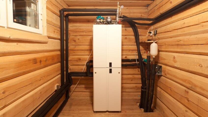 Geothermal Heating Installed in a new home, central heating, heat pump, heater