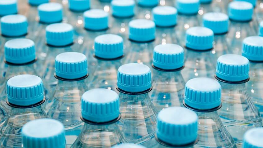 stock up on bottled water