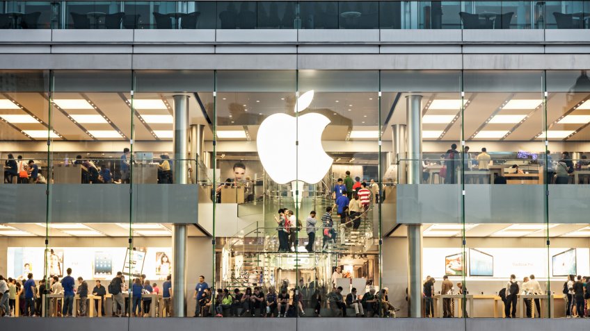 HONG KONG, CHINA - MARCH 19: Apple Store in the city center on March, 19, 2013, Hong Kong, China.