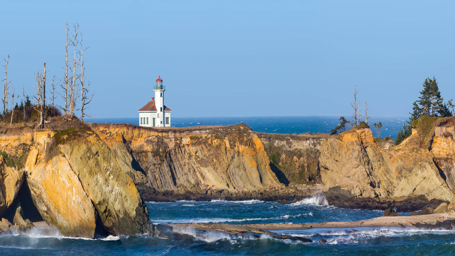 Cape Arago Lighthouse in Coos Bay Oregon