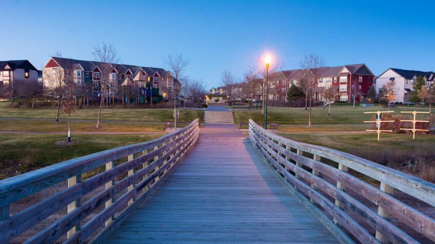 Cobblestone Lake Pier in the Evening, Apple Valley Minnesota